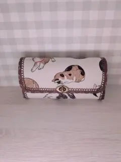 ハンドメイド みつばちデグー柄 ペンケース メガネケース ファスナー