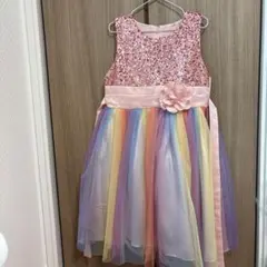 虹色チュールドレス（スパンコール付き）