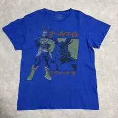 僕のヒーローアカデミア オールマイト Tシャツ ブルー