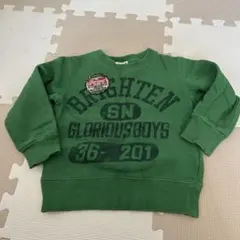 グリーン プリント トレーナー サイズ100