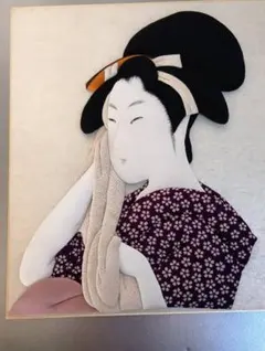 ハンドメイド作品⑧　押し絵　着物　帯　生地等
