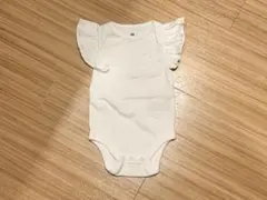 【美品】GAP フリル袖ロンパース 3-6ヶ月 ホワイト