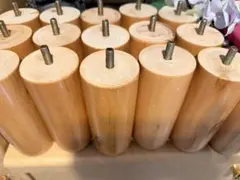 美品　木製　脚 円柱形 16本　ベッド脚