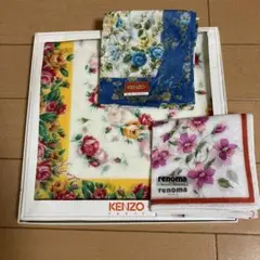 KENZO ２枚　renoma１枚　新品未使用ハンカチ