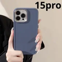iPhone用ケース カバー ブルー 15pro