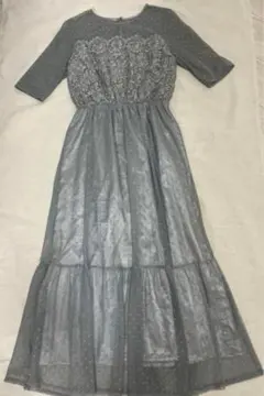 【即購入可】レースチュールドレス　オケージョンドレス　お呼ばれドレス
