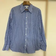 H＆M青と白のストライプ長袖シャツ