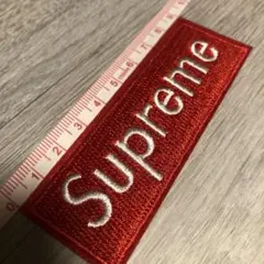 supreme 刺繍ワッペン 赤