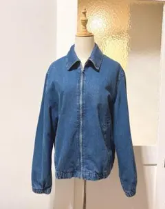 デニムブルー ジップアップジャケット