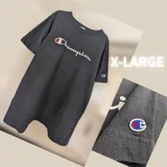 XL黒袖ワッペンフロントロゴT