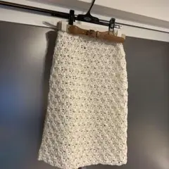 ニットスカート ひざ丈スカート