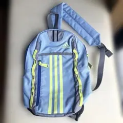 アディダス　adidas スリングバッグ　水色✖️黄色　ボディバッグ