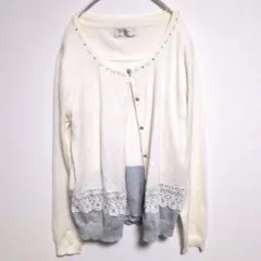 Fabulous Angela アンサンブル（カーディガン ＋ 半袖ニット）