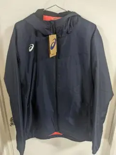 asics フード付きウィンドブレーカー 2XL ネイビー　新品未使用