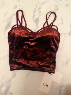 GYDA ベルベット ベアトップ レッド