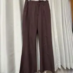 apres jour mignon シュエットフレアパンツ ダークブラウン