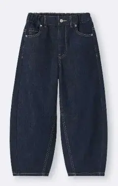 バレルレッグジーンズ ラインストーン GU 110cm ズボン キッズ デニム