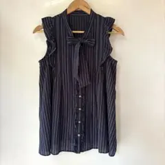 axes femme ネイビーノースリーブシャツ フェアリーグランジ　森ガール