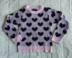 OAK DOLL ハート柄ニットトップス120cm 長袖 ピンク キッズ