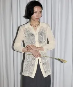 leimn メッシュニットポロシャツ