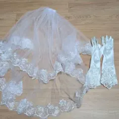 【値下げ】ウェディングベールと手袋セット