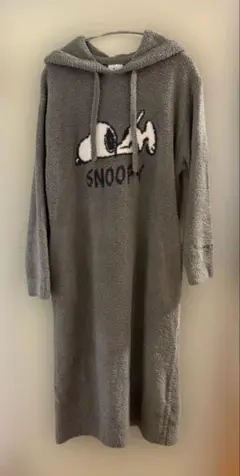 ジェラピケ　スヌーピー フード付きルームウェア ワンピース