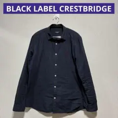Burberry black label ストレッチ素材 ネイビーシャツ - メルカリ