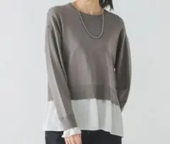 GLOBAL WORK グローバルワーク　布帛ドッキングプルオーバー