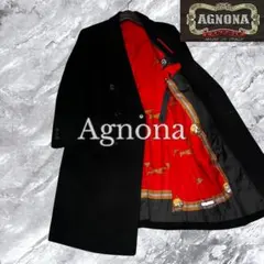 極美品 Agnona アニオナ チェスターコート ダブル ウール ブラック Lのサムネイル