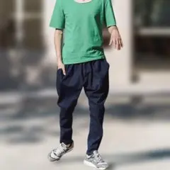 CAMBIO ストレッチサルエルデニム インディゴ Mサイズ カンビオ