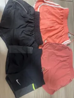 トレーニングショーツ XSサイズ 黒 オレンジ