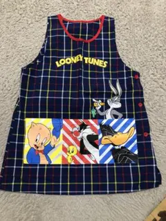 Looney Tunes チェック柄ノースリーブエプロン