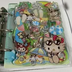 キティ ぽちゃ A8シャカシャカノート シール帳 クリアポケット25枚付