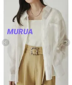 MURUA ムルーア シアーシャツジャケット アイボリー フリーサイズ