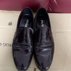 PRADA プラダ 革靴　ボルドー メンズ　27.5cmのサムネイル