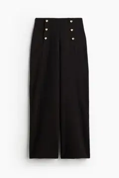 H&M フロントボタンパンツ　ブラック