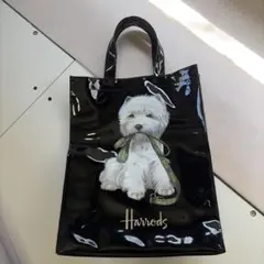新品未使用 Harrods ハロッズ 犬 トートバッグ ブラックのサムネイル