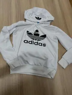 adidas トレフォイルロゴ パーカー ホワイト