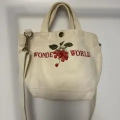 WONDER WORLD ショルダーバッグ キャンバス地