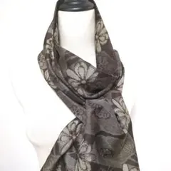 着物リメイク　大島紬（絹）ハンドメイド　ロングストール　マフラー　保温、保湿