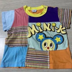 MINI-K BABY クレイジーパターン 半袖Tシャツ　レトロ感のサムネイル
