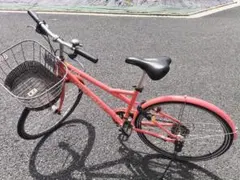 昭和レトロ 当時物 自転車 26インチ レッド リアパンク 有料で交換し