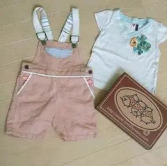 サロペット&カットソーのセット100
