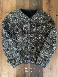 A.P.C. 希少ヴィンテージアーペーセー花柄キルティングノーカラージャケットのサムネイル