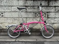 BROMPTON 外装5速 フルカスタマイズ レトロ 桜ピンク - メルカリ