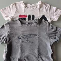 FILA Tシャツ モササウルス刺繍Tシャツ 2枚セット