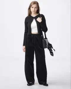 新品未使用！GU コーデュロイバレルレッグイージーパンツ ワイドパンツ