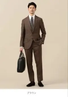 定価88,000円　シップス　タリア　ディ　デルフィノ　ブラウン　スーツ