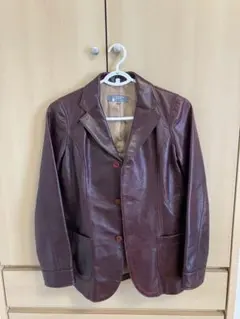 ワインレッド　赤　 レザージャケット