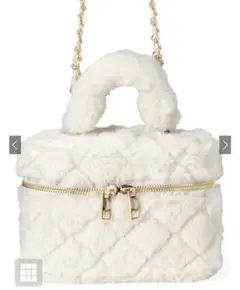 GRL 2wayファーキルティングバニティバッグ【tr1049】